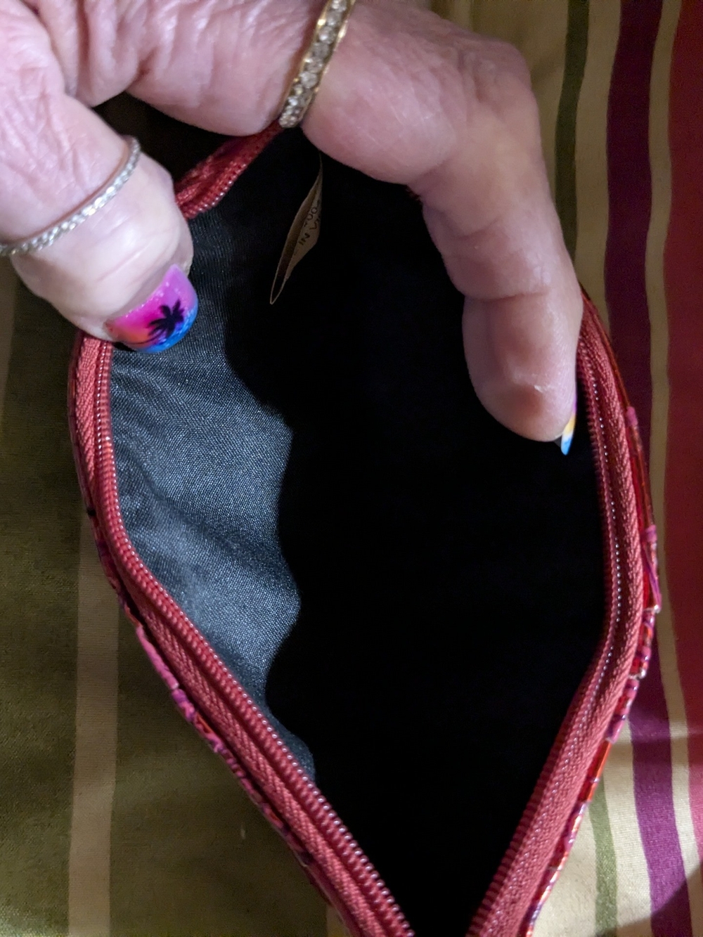 Brahmin Patent Croc-Embossed Wallet in Fuchsia - Picture 5 of 8